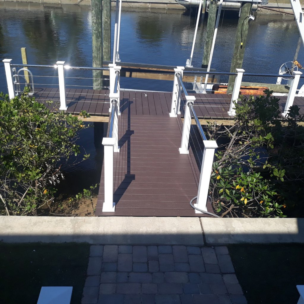 Dock With Custom Railing - Trident H2O