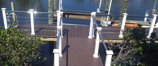 Dock With Custom Railing - Trident H2O